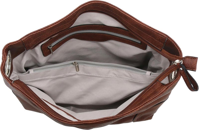 Alyssa Hobo Shoulder Bag with Big Snap Hook Hardware - Image 5